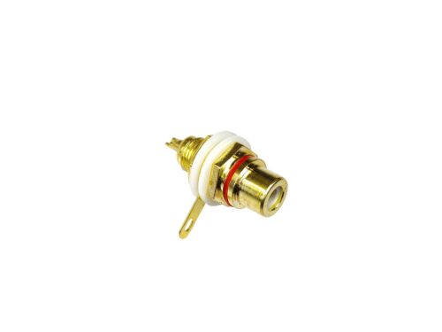 Binding Post Female RCA Jack HIFI Cable Terminal Connector, Panel Mount Chassis Socket, for Amplifier Input 1 Pair (Red + Black )