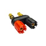 Female Banana Connectors Dual Red + Black Pair, Heavy Duty, For High Power Amplifier and Speakers ( 1 PC )