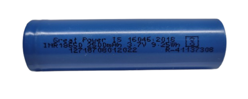 Great Power 18650 4.2v Rechargeable 2500mAh Li-on Cell